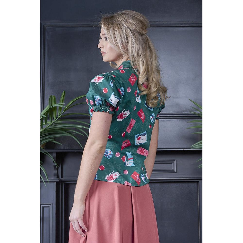 Banned - Lilly Under The Tree Blouse - Groen
